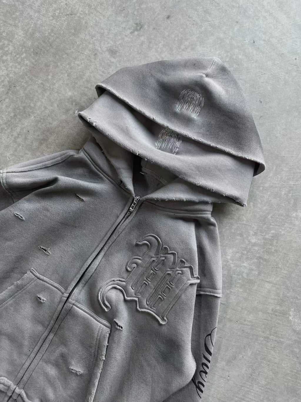 Perforated Patchwork Double Hat Combination