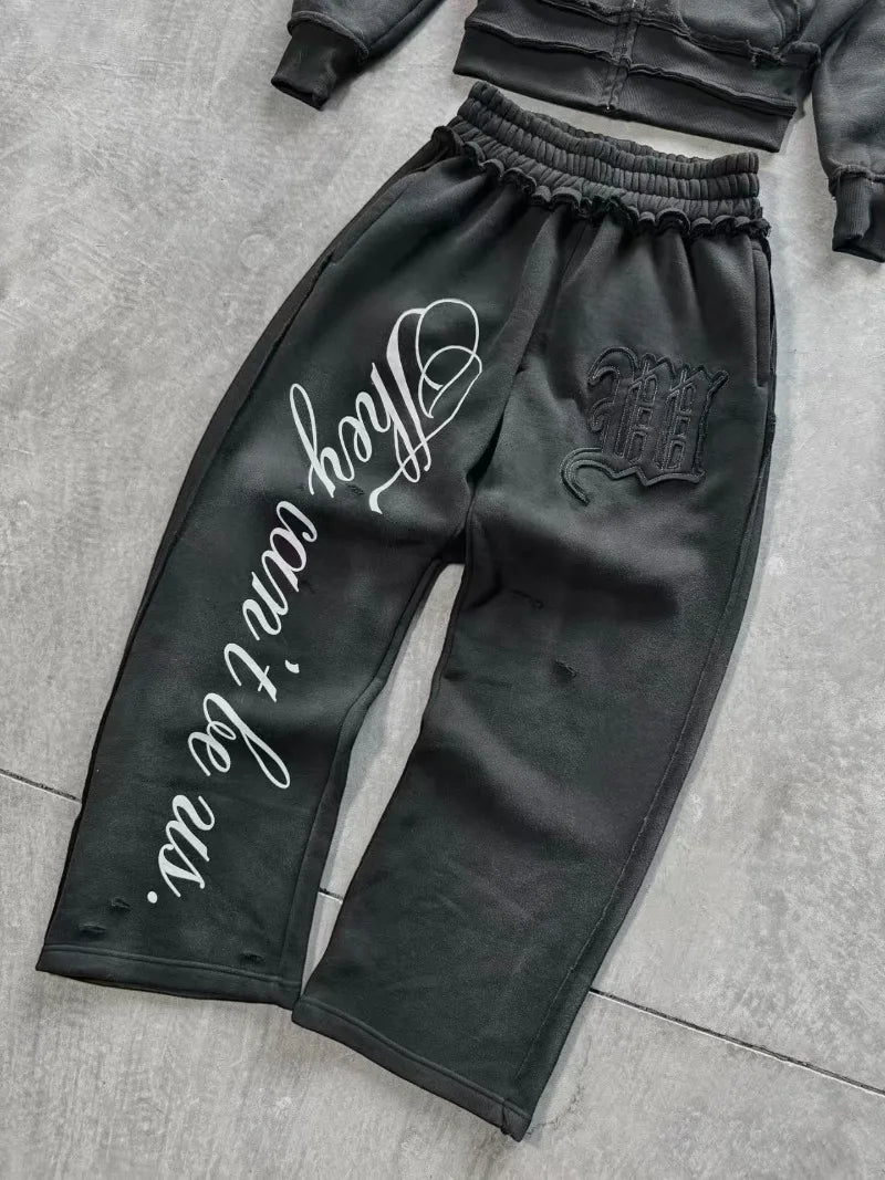 Perforated Patchwork Double Hat Combination