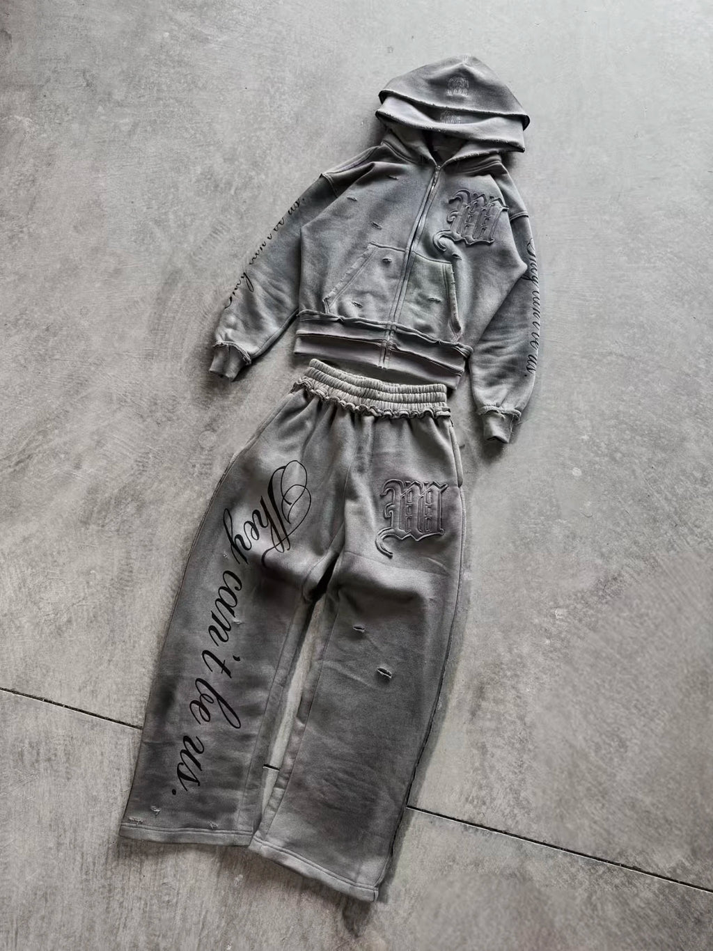 Perforated Patchwork Double Hat Combination