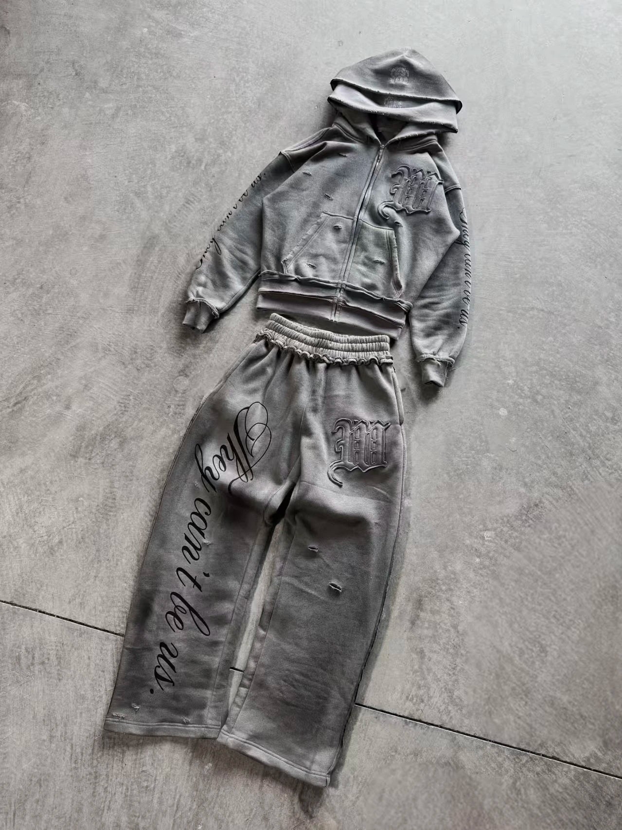 Perforated Patchwork Double Hat Combination